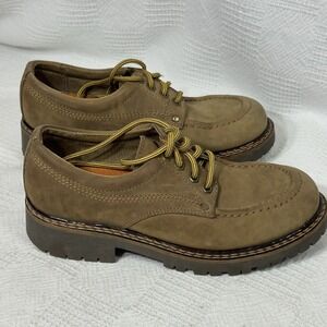 American Eagle Outfitters Shoes‎ Womens 9 Brown Leather Chunky Platform Y2K